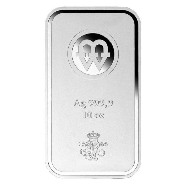 10 uncji trojańskich - Srebro - 10 oz Mint of Poland 9999 Fine Silver Bar #2.1