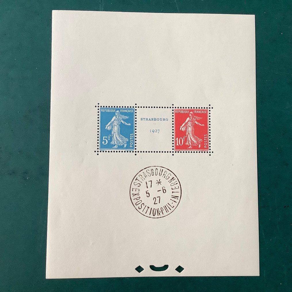 Γαλλία 1927 - Μπλοκ έκθεσης του Στρασμούρ - MNH - Yvert bloc 2a #1.0