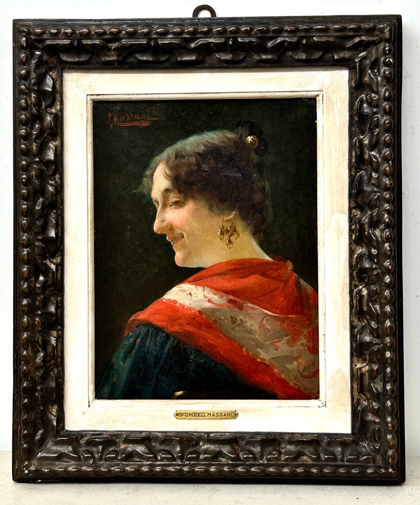 Pompeo Massani (1850-1920) - Ritratto di popolana #1.0