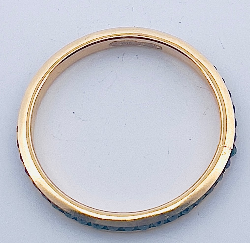 沒有保留價 - 戒指 - 18 克拉 黃金 藍寶石 #3.2