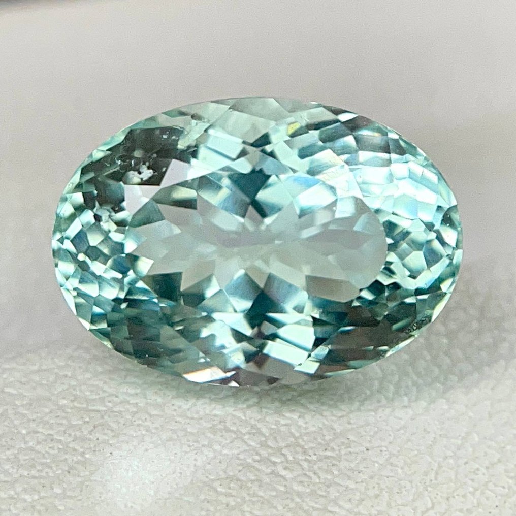 Groen, Blauw Aquamarijn  - 5.96 ct - nternational Colored Gemstone Association (ICA GemLab) #1.0