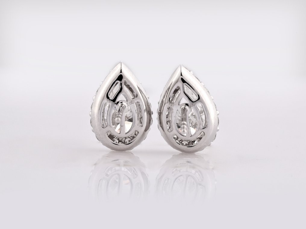 Ohrringe - 14 kt Weißgold -  3.99ct. tw. Diamant (Laborgezüchtet (Lab Grown)) - Diamant #2.1