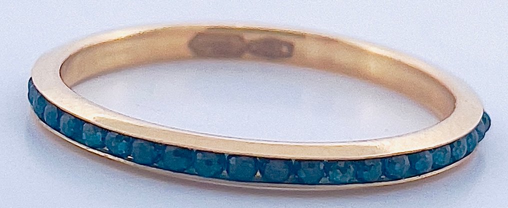 沒有保留價 - 戒指 - 18 克拉 黃金 藍寶石 #1.0