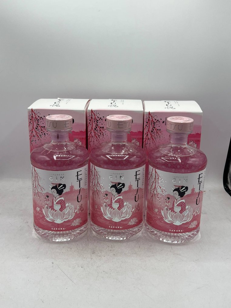 Etsu Japanese Gin - Sakura - 70cl - 3 flessen #1.0