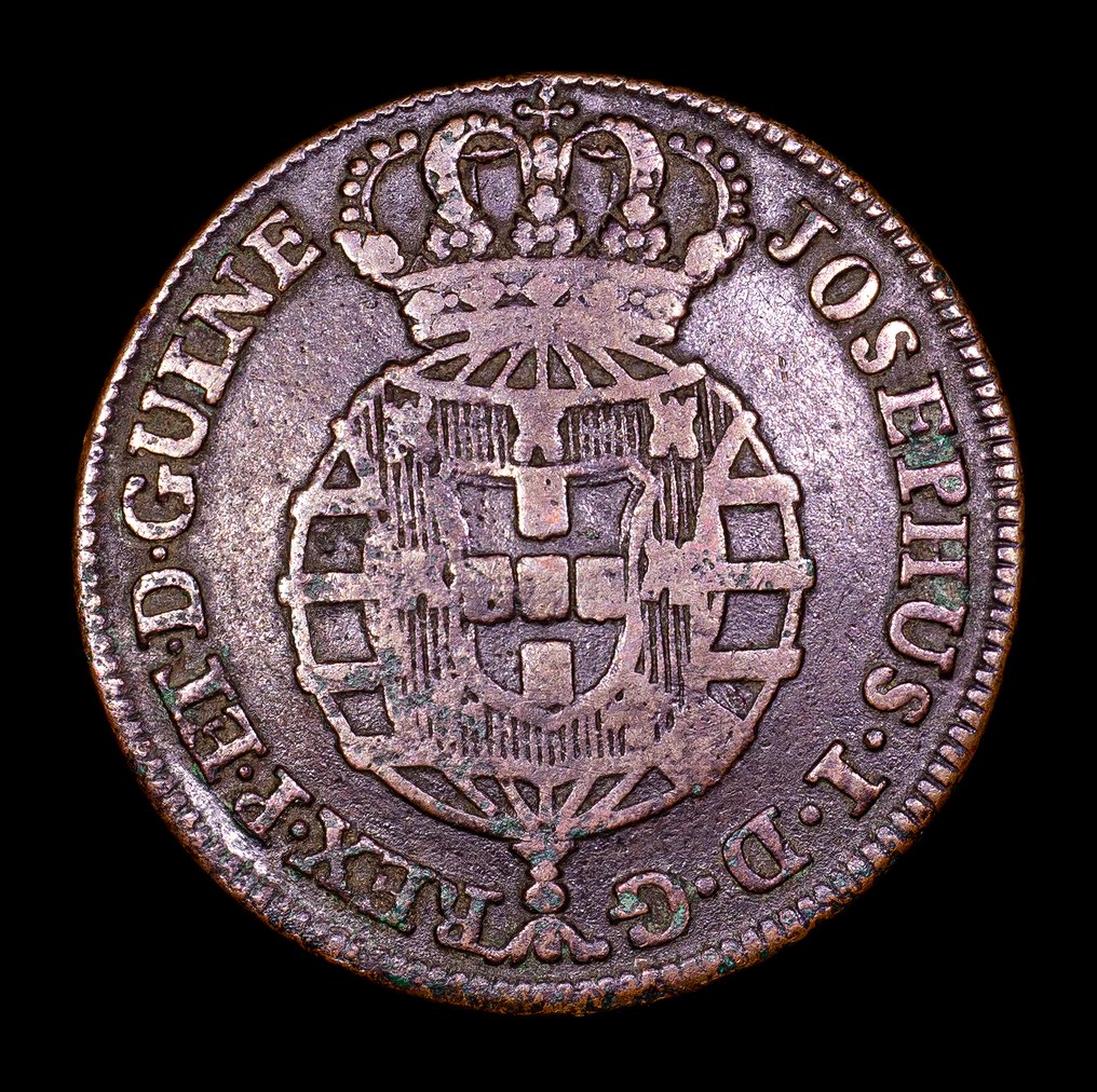 Portuguese Angola. D. José I (1750-1777). 1 Macuta 1763 - Escassa #1.0