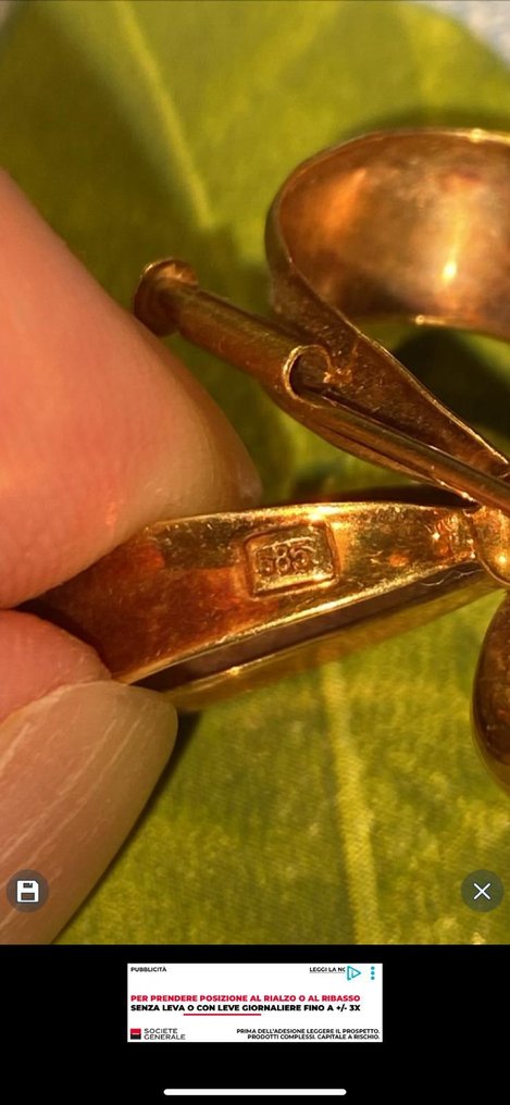 Broche - 14 karat Gulguld #3.2