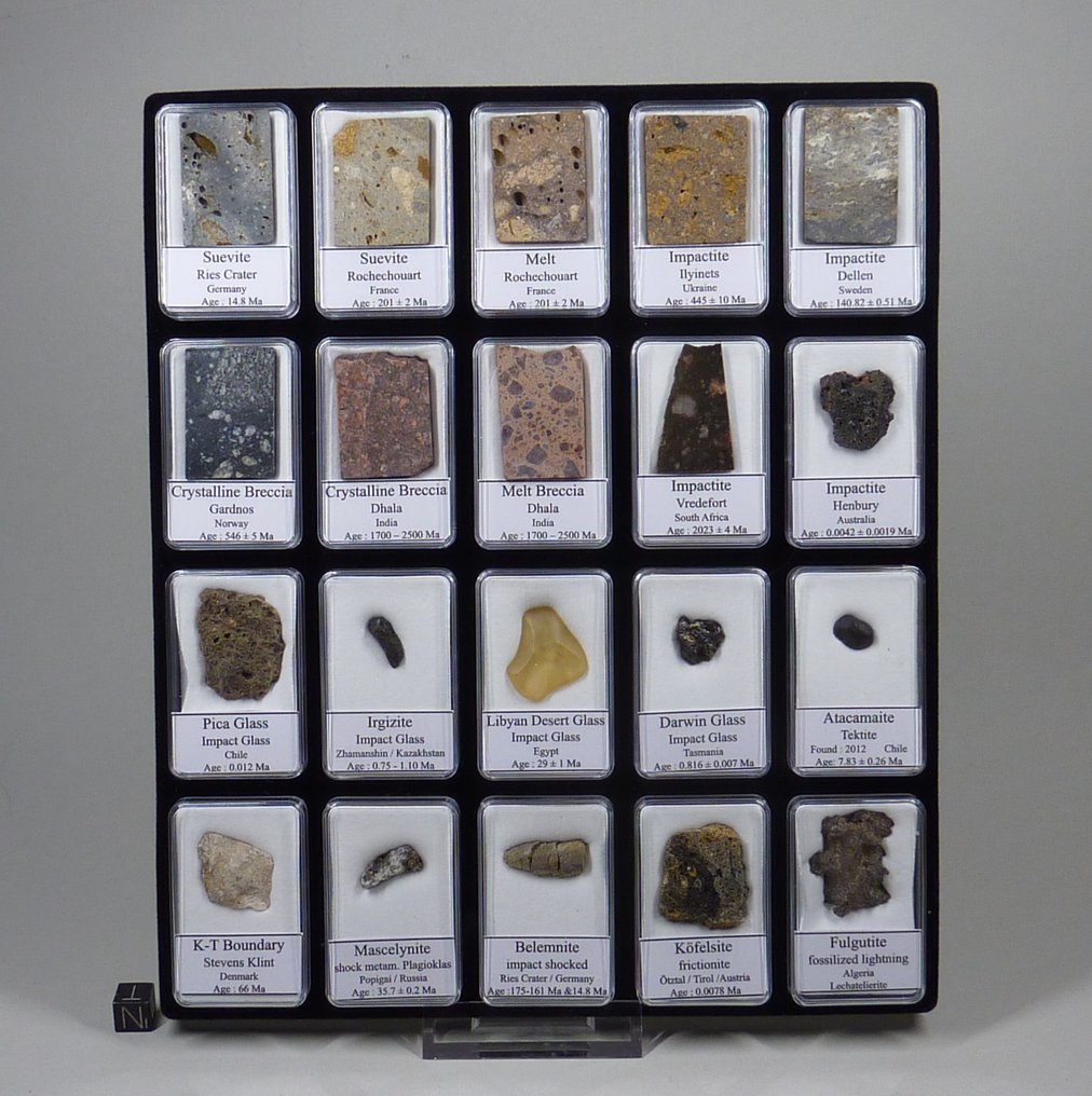 Collection of 20 different boxed Impactites - 20 st #1.0