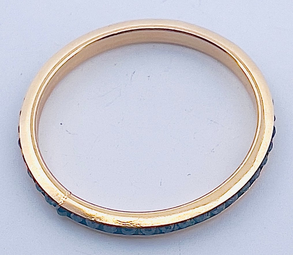 沒有保留價 - 戒指 - 18 克拉 黃金 藍寶石 #4.3