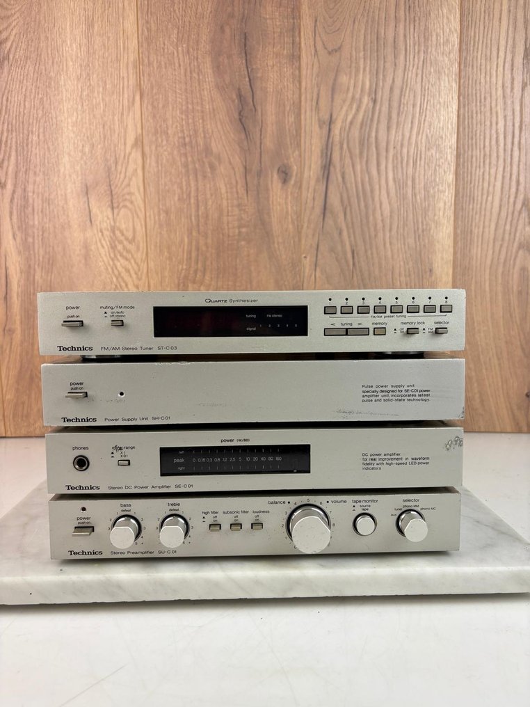 Technics - SU-C01 Pre Amplifier + SE-C01 Power Amplifier + SH-C01 Power Supply Unit + ST-C03 Tuner Hi-fi set #1.0