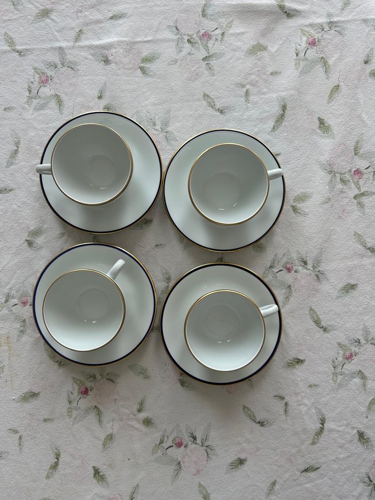 Bernardaud & Co. Limoges - Φλιτζάνι και πιατάκι (4) - Modèle Dauphin - Πορσελάνη #1.0