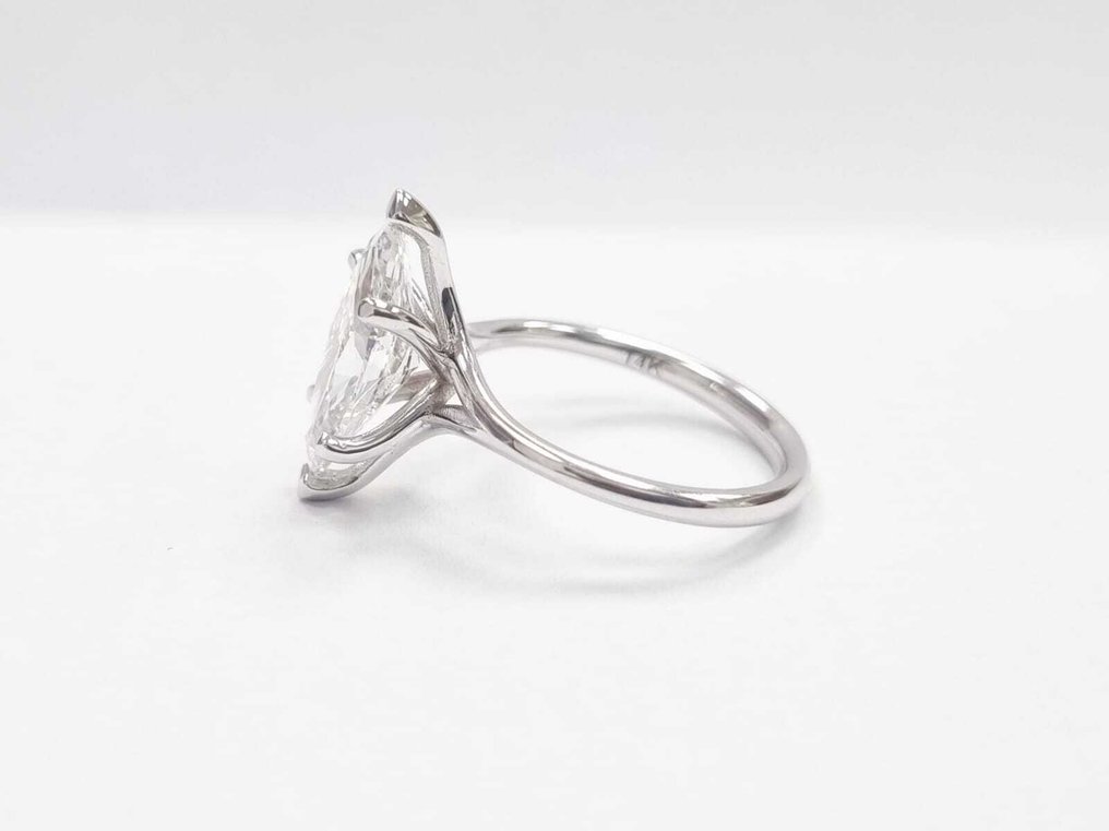 Forlovelsesring - 14 karat Hvitt gull -  3.09ct. tw. Diamant (Lab-dyrket) #4.3