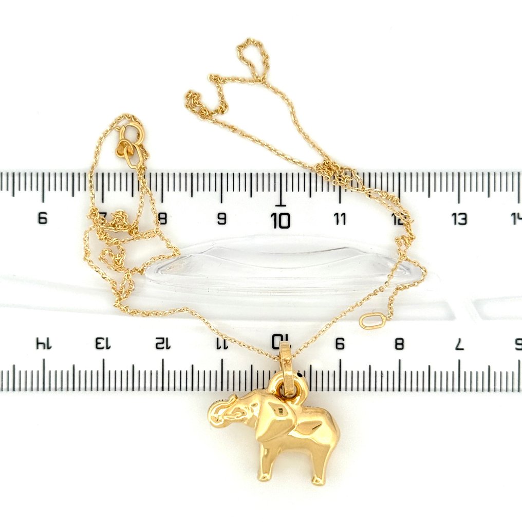 Ingen mindstepris - Vieri - Halskæde - Elefante - 2.3 g - 18 kraat Gulguld #4.3