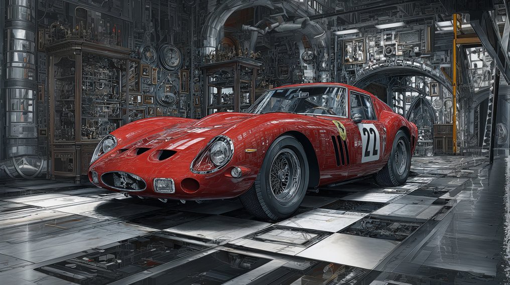 CARCANVAS_IT - Ferrari 250 GTO in Maurits Cornelis Escher style #1 #1.0