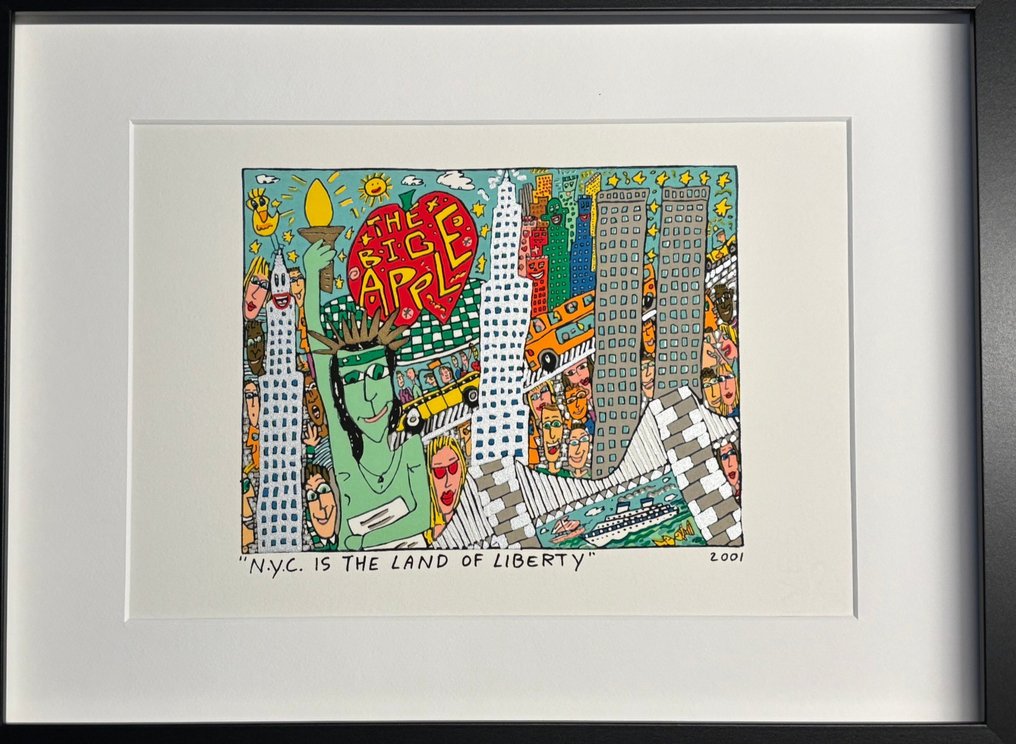James Rizzi (1950-2011) - N.Y.C. is the Land of Liberty, original silkscreen #2.1