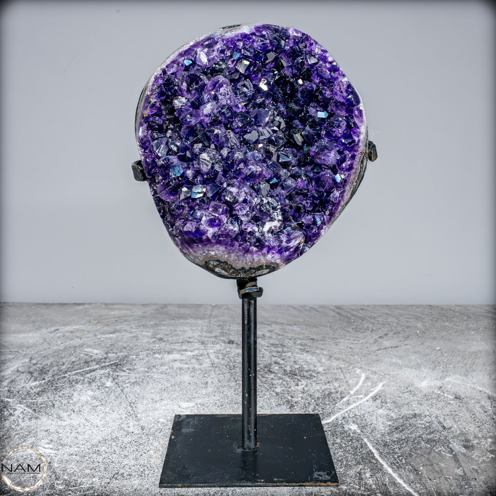 稀有天然糖衣紫水晶底座陈列 乌拉圭- 2625.41 g #1.0