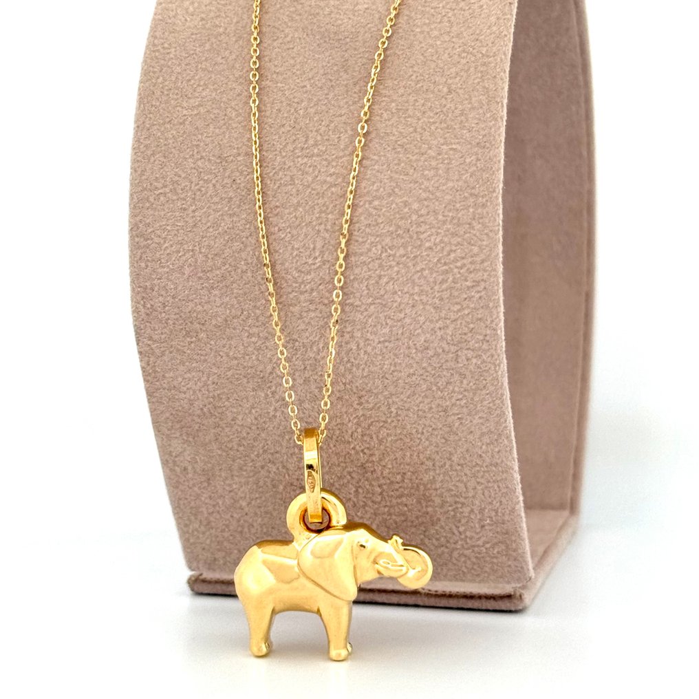 Ingen mindstepris - Vieri - Halskæde - Elefante - 2.3 g - 18 kraat Gulguld #1.0