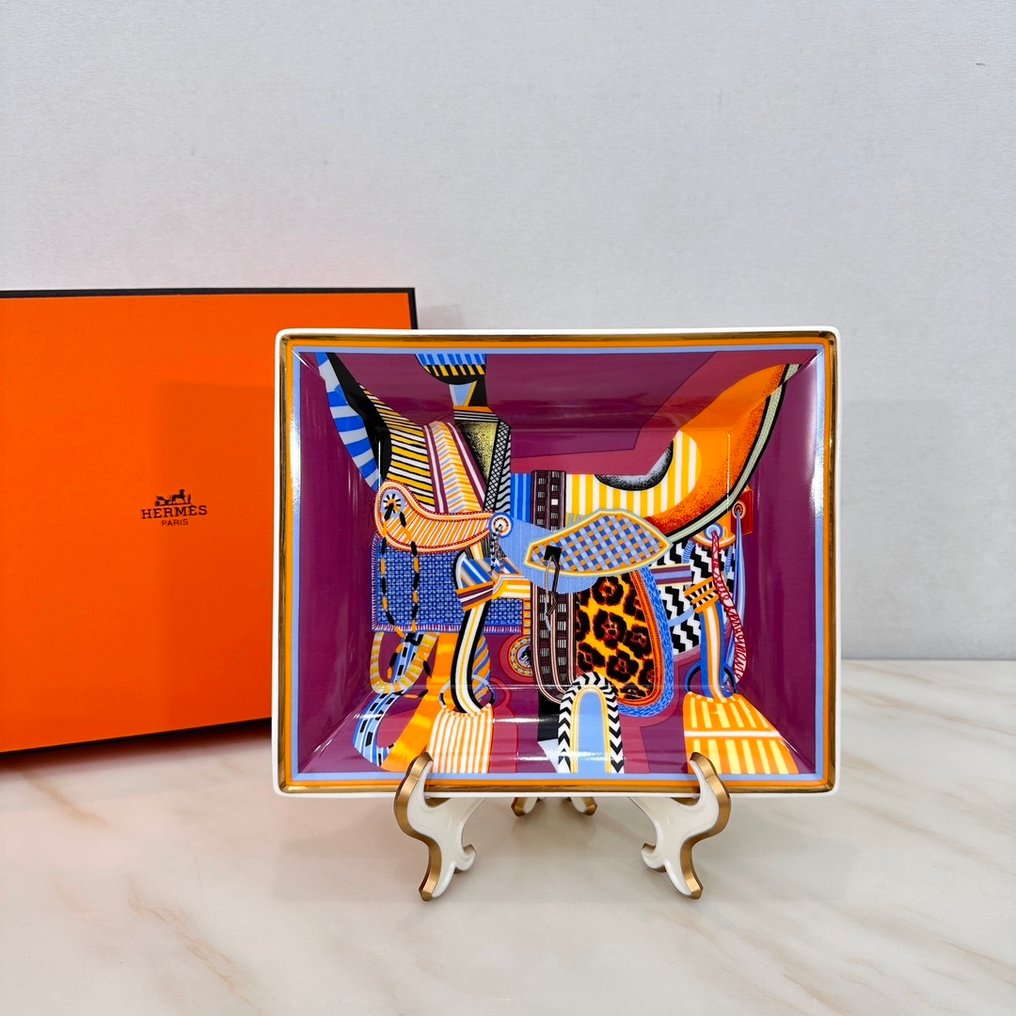 Hermès - 煙灰缸 - Selle Imaginaire Change Tray - 骨瓷 #1.0