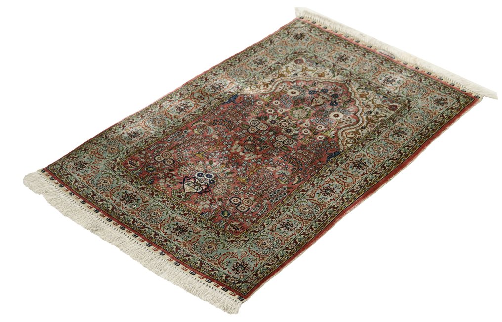 Tapete de seda Hereke da China - Tapete - 90 cm - 60 cm - Tecidamente elaborado com requinte #1.0