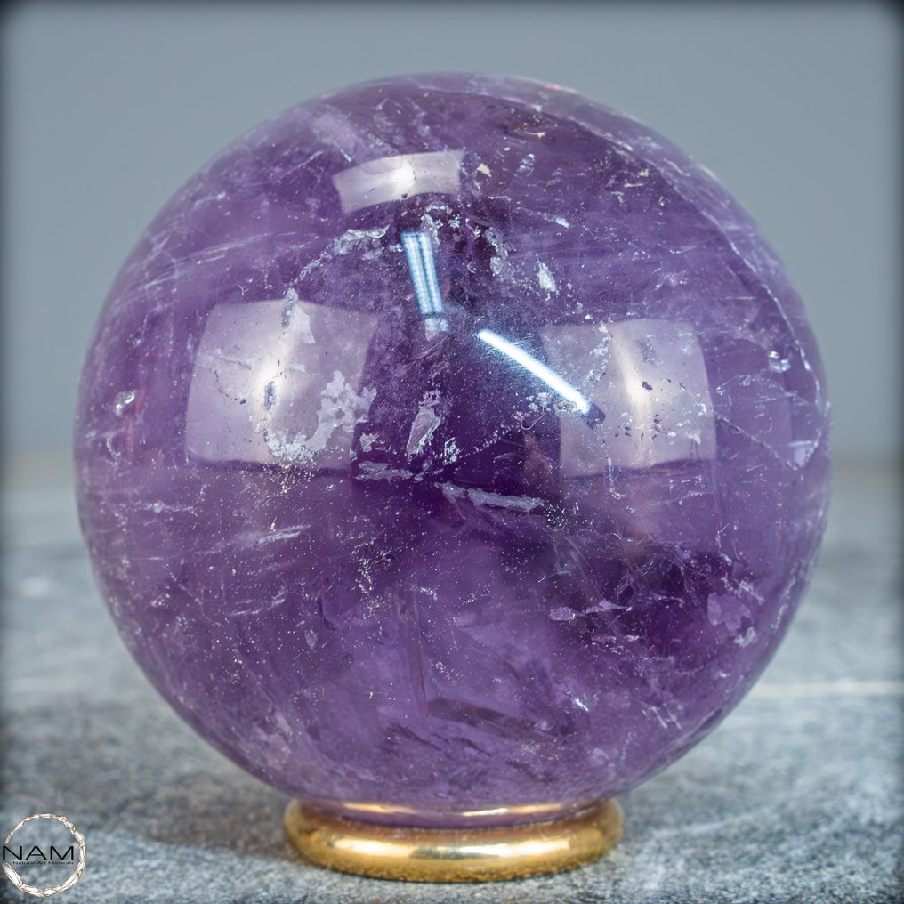 Φυσικός ημιδιάφανος αμέθυστος Σφαίρα- 315.42 g #1.0