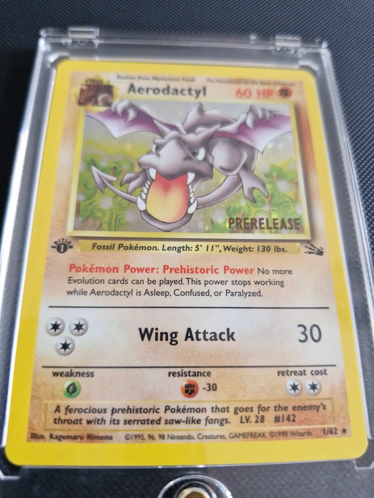 Pokémon - 1 Card - Aerodactyl 1/62 First edition, Pre-release - WOTC - Fossil #1.0