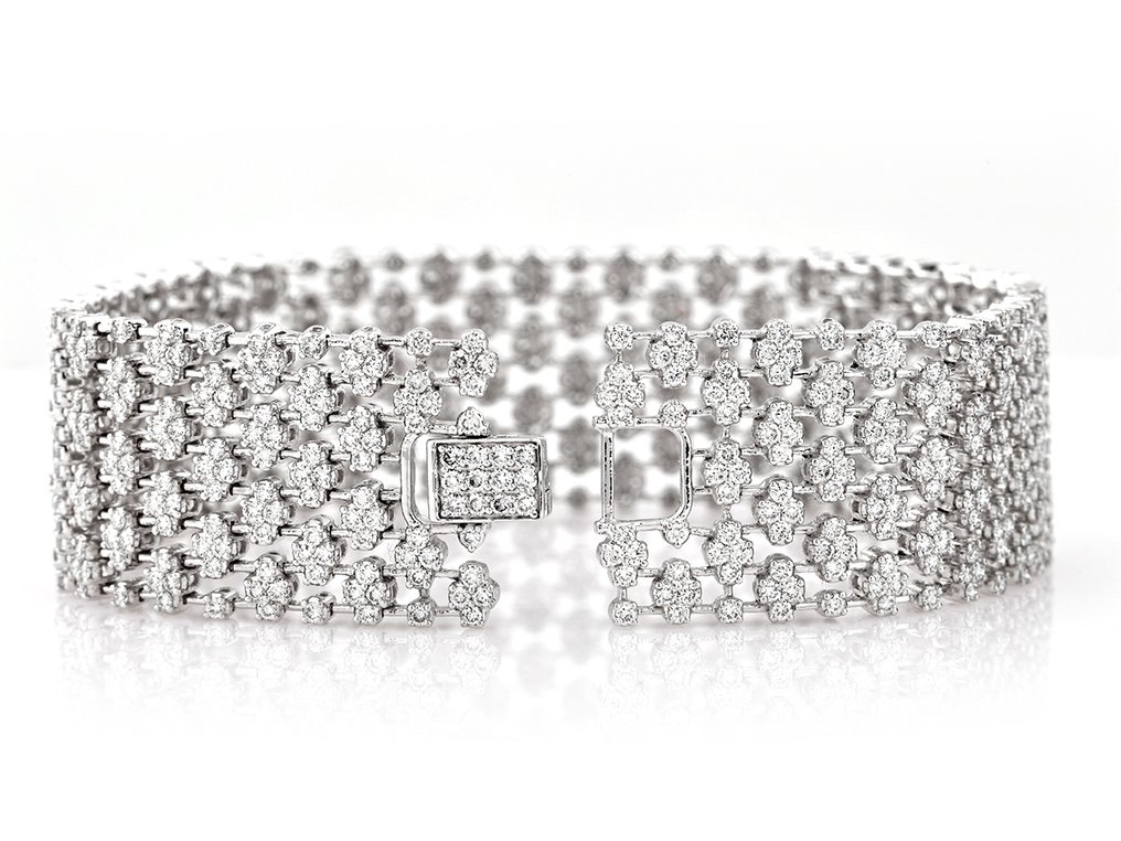 Bracelet - 14 kt. White gold - 8.52ct. tw. Diamond (Lab-grown) #1.0