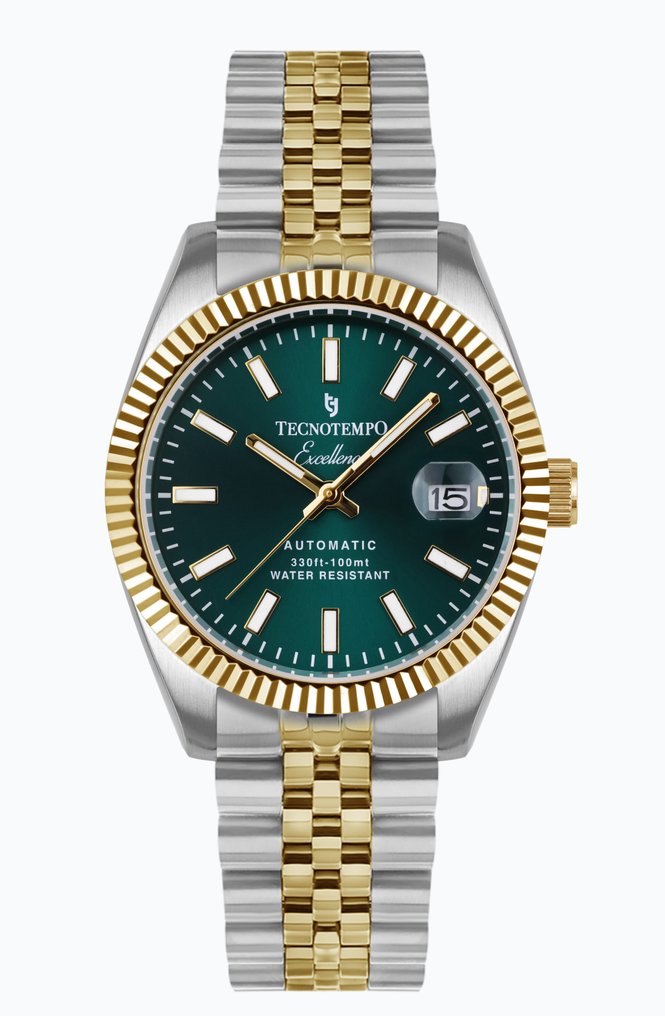Tecnotempo - "Excellence" Automatic .- Limited Edition - - TT.100EX.GGR - green / gold tone - - Férfi - 2020+  #1.0