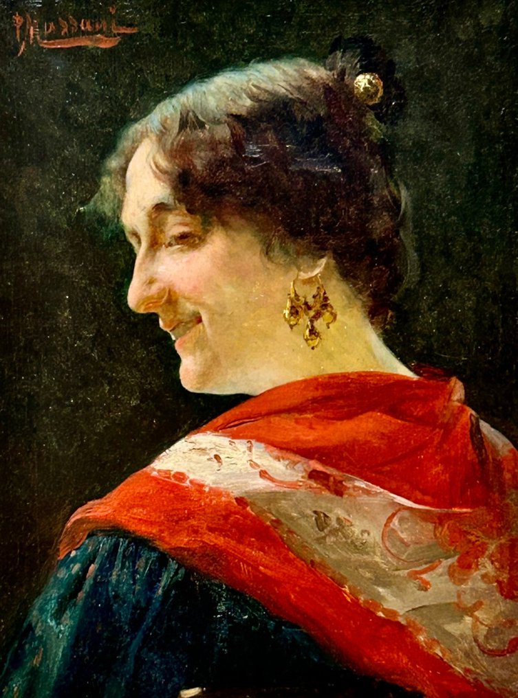 Pompeo Massani (1850-1920) - Ritratto di popolana #2.1