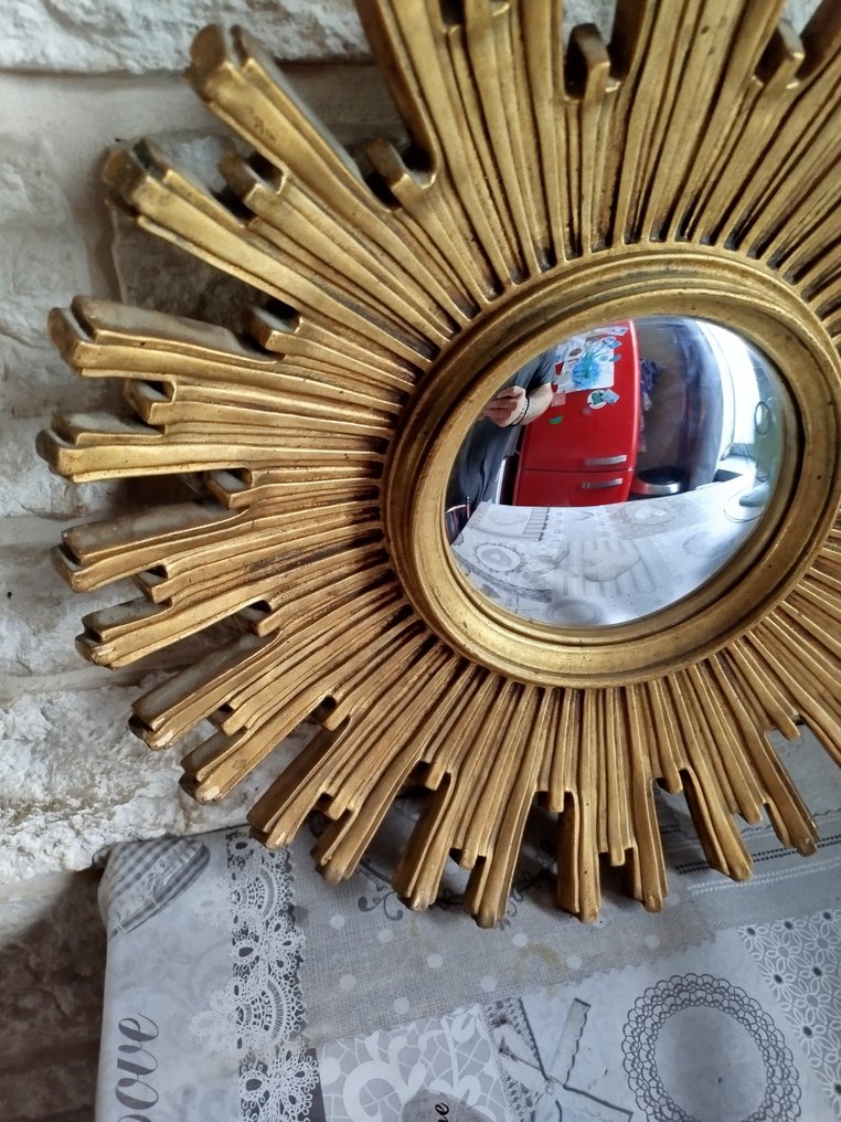 Wall mirror - Resin, Witch's eye - concave sun mirror #4.3