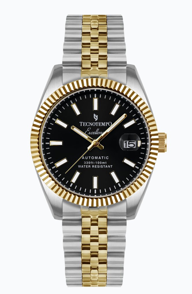 Tecnotempo - "Excellence" Automatic .- Limited Edition - - TT.100EX.GB - black / gold tone - - Men - 2020+  #1.0