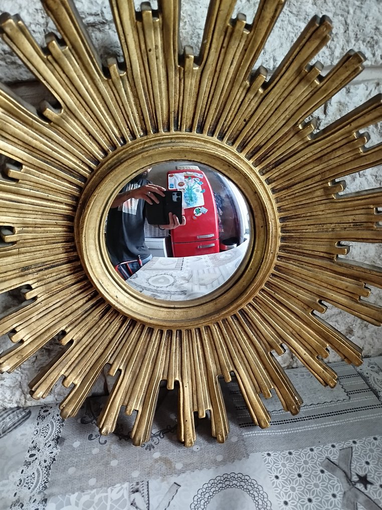 Wall mirror - Resin, Witch's eye - concave sun mirror #1.0