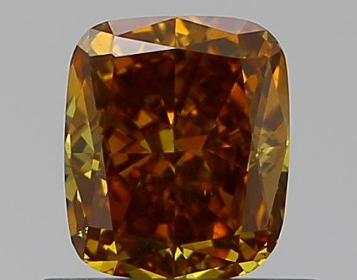 1 pcs Διαμάντι  (Φυσικού χρώματος)  - 0.60 ct - Κούσιον - Fancy deep Καφετί, Κιτρινωπό Πορτοκαλί - SI2 - Gemological Institute of America (GIA) #1.0