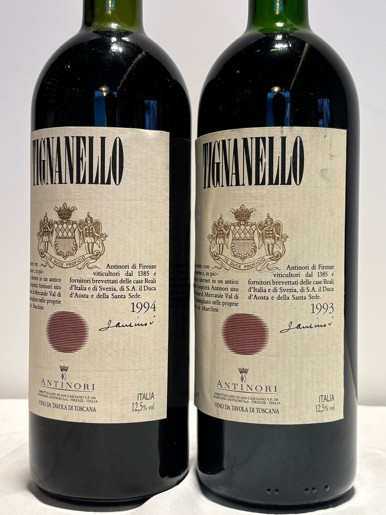 1993 , 1994 Marchesi Antinori Tignanello - Tuscany IGT - 2 Bottles (0.75L) #2.1