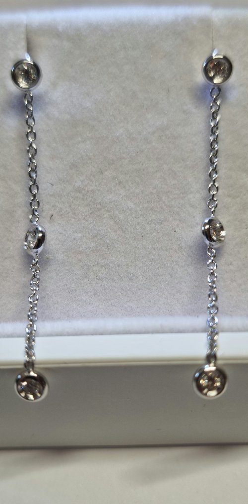 Σκουλαρίκια - 18 καράτια Λευκός χρυσός - 0.42ct. tw. Διαμάντι (Φυσικό) - Διαμάντι #3.2