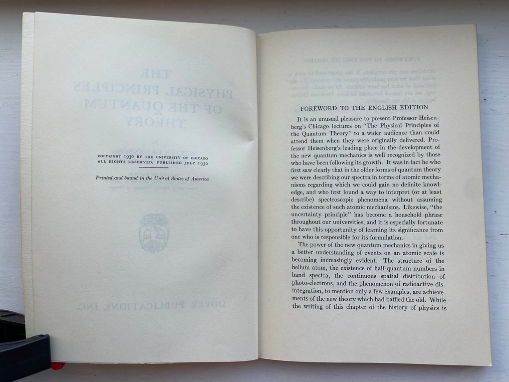 Werner Heisenberg - The Physical Principles of Quantum Theory - 1930 #3.2
