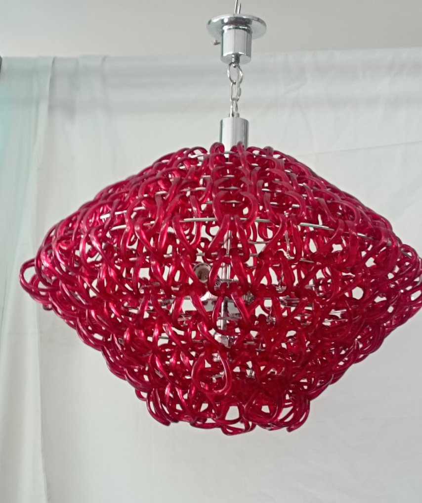 Vistosi - Angelo Mangiarotti - Lampada a sospensione - Vetro legato a piombo - Giogali SP 80 #1.0