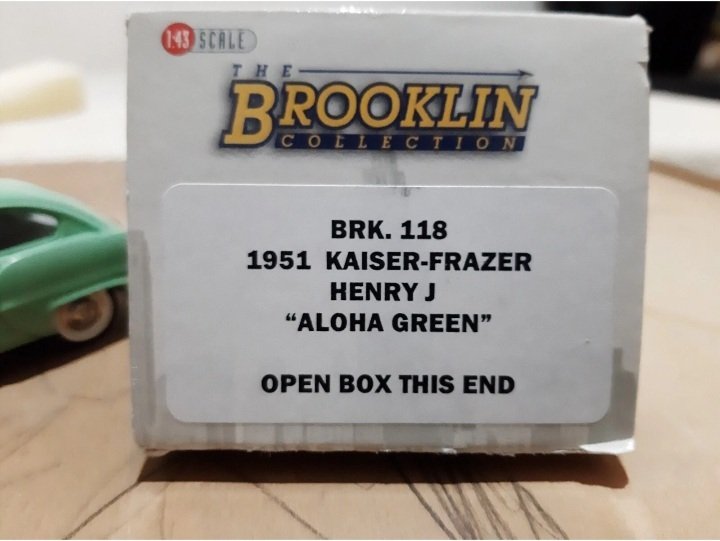 Brooklin 1:43 - Modellauto - 1951 Kaiser-Frazer Henry J 'Aloha Green' - BRK 118 #3.2