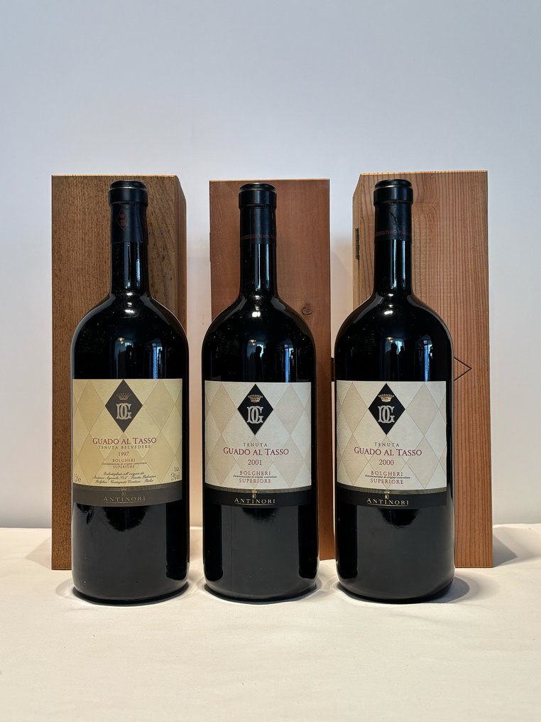 Marchesi Antinori, Guado al Tasso 1997, 2000, 2001 - Bolgheri DOCG - 3 Magnums (1.5L) #1.0
