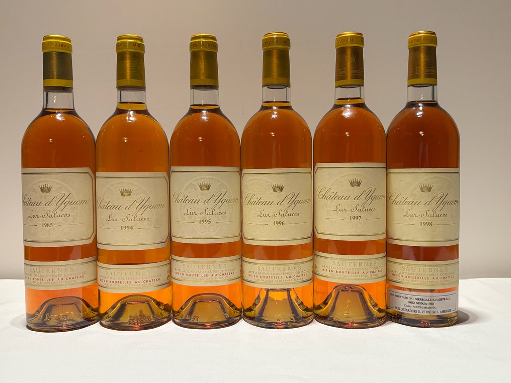 Château d'Yquem; 1985, 1994, 1995, 1996, 1997 & 1998 - Sauternes 1er Cru Supérieur - 6 Bottles (0.75L) #1.0