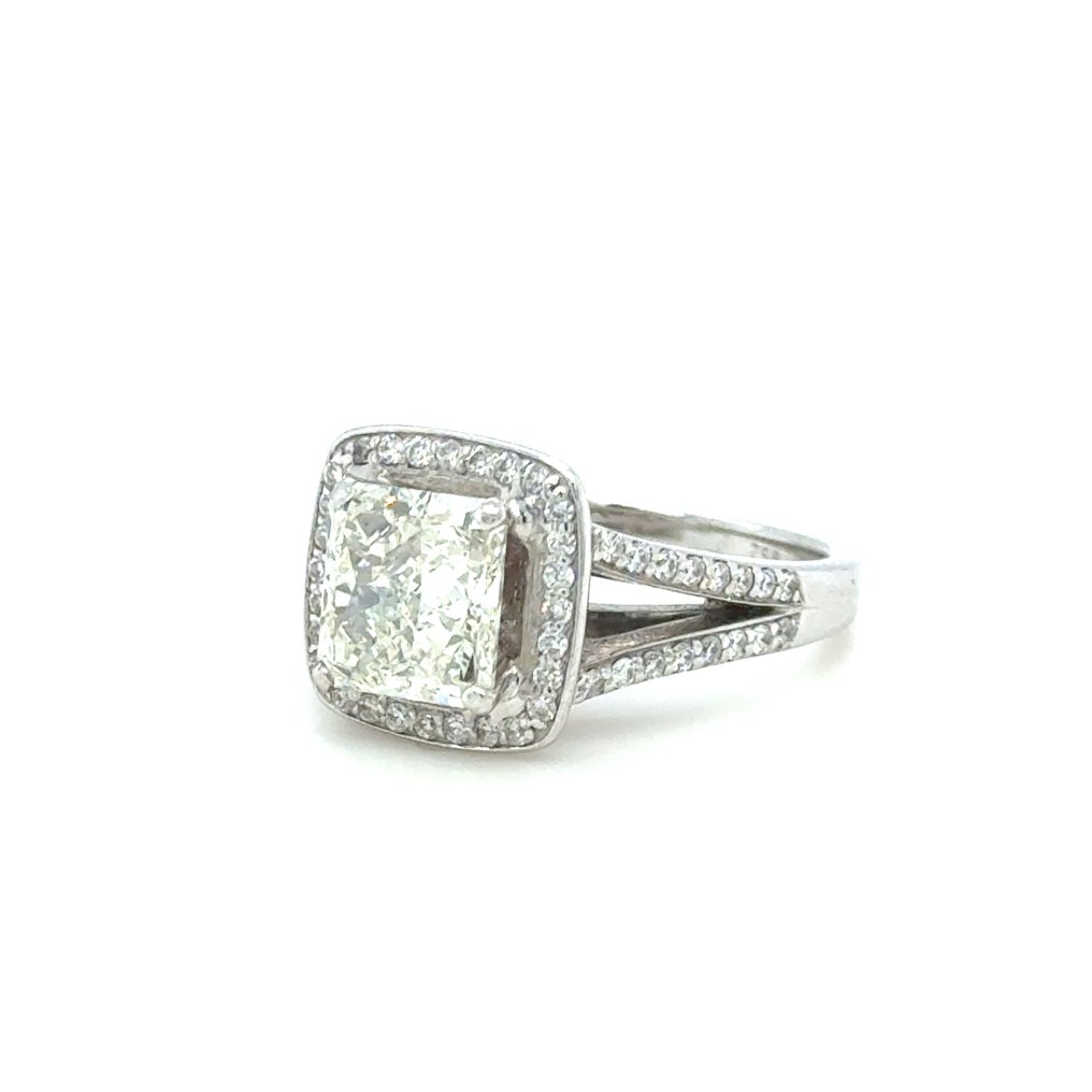 戒指 - 18K包金 白金 -  3.22ct. tw. 钻石 (天然) - 钻石 #2.1