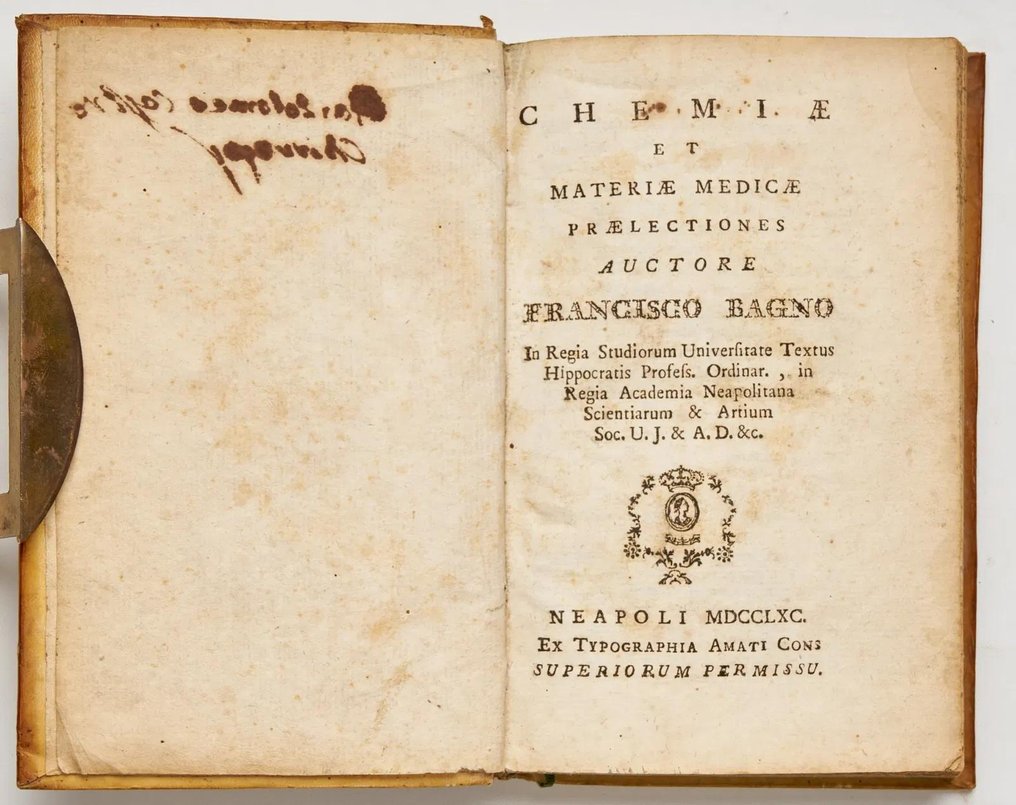 Francisco Bagno - Chemia et Materiae Medicae Praelectiones - 1790-1790 #1.0