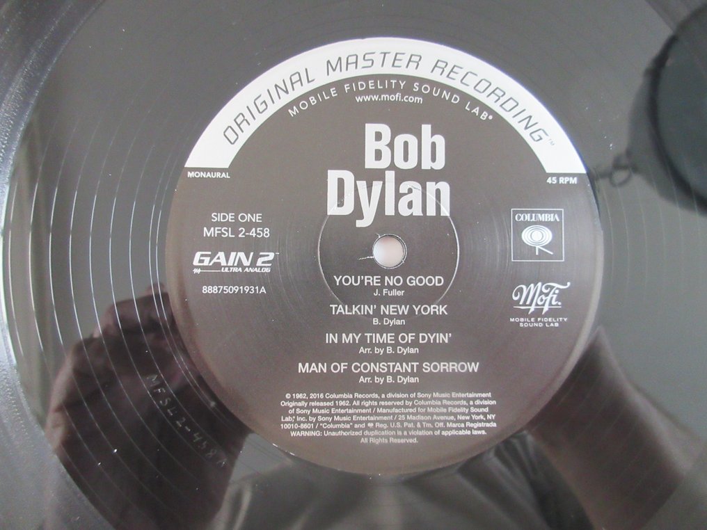 Bob Dylan - Bob Dylan - Mobile Fidelity Sound Lab - 2 x LP-albumi (tupla-albumi) - 2018 #1.0