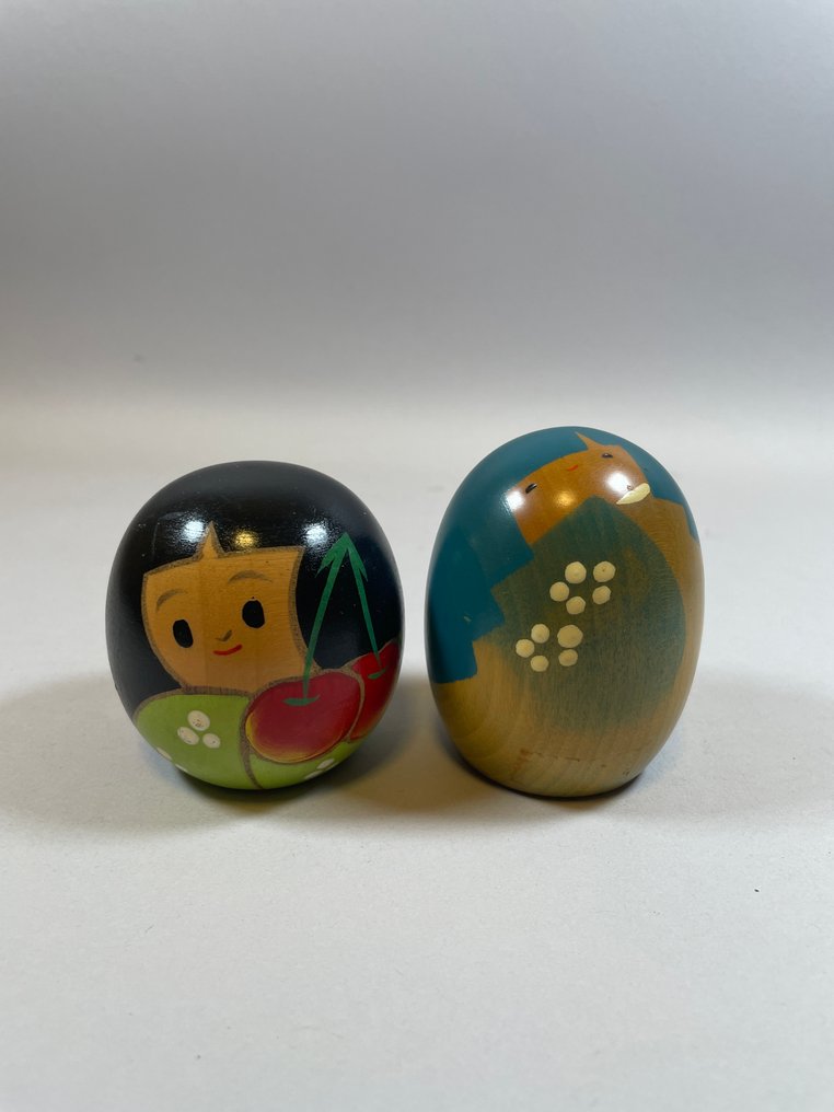 精湛工艺：传统木屐娃娃 - 木 - 日本 - 1900-2000 #4.3