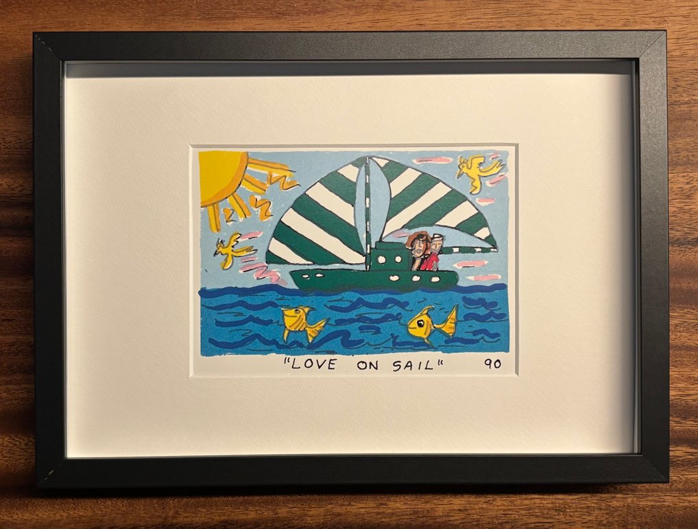 James Rizzi (1950-2011) - Love on Sail #1.0