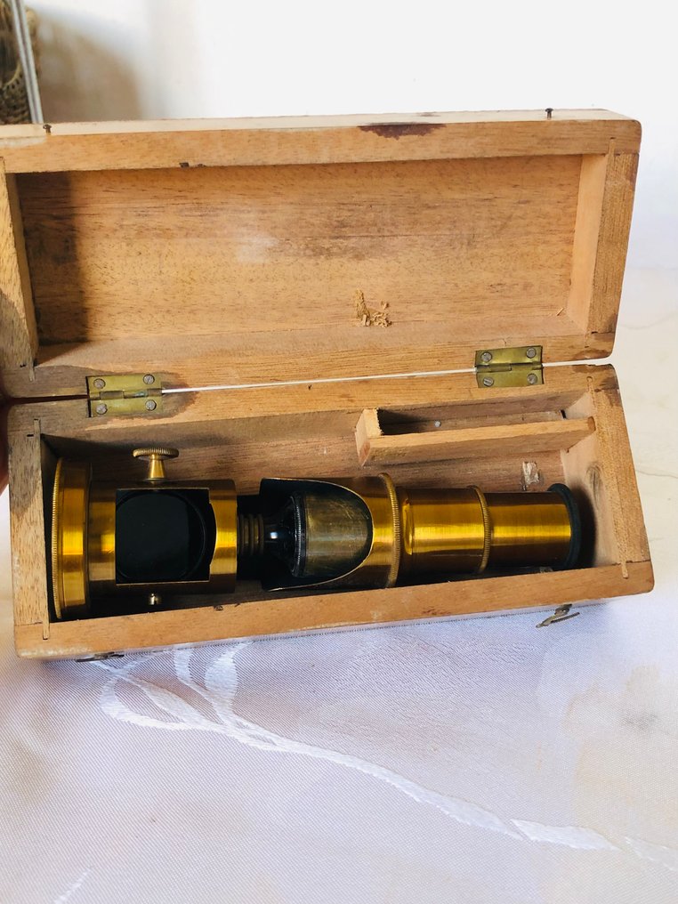 显微镜 - Ancien - 1890 - de voyage en laiton #2.1