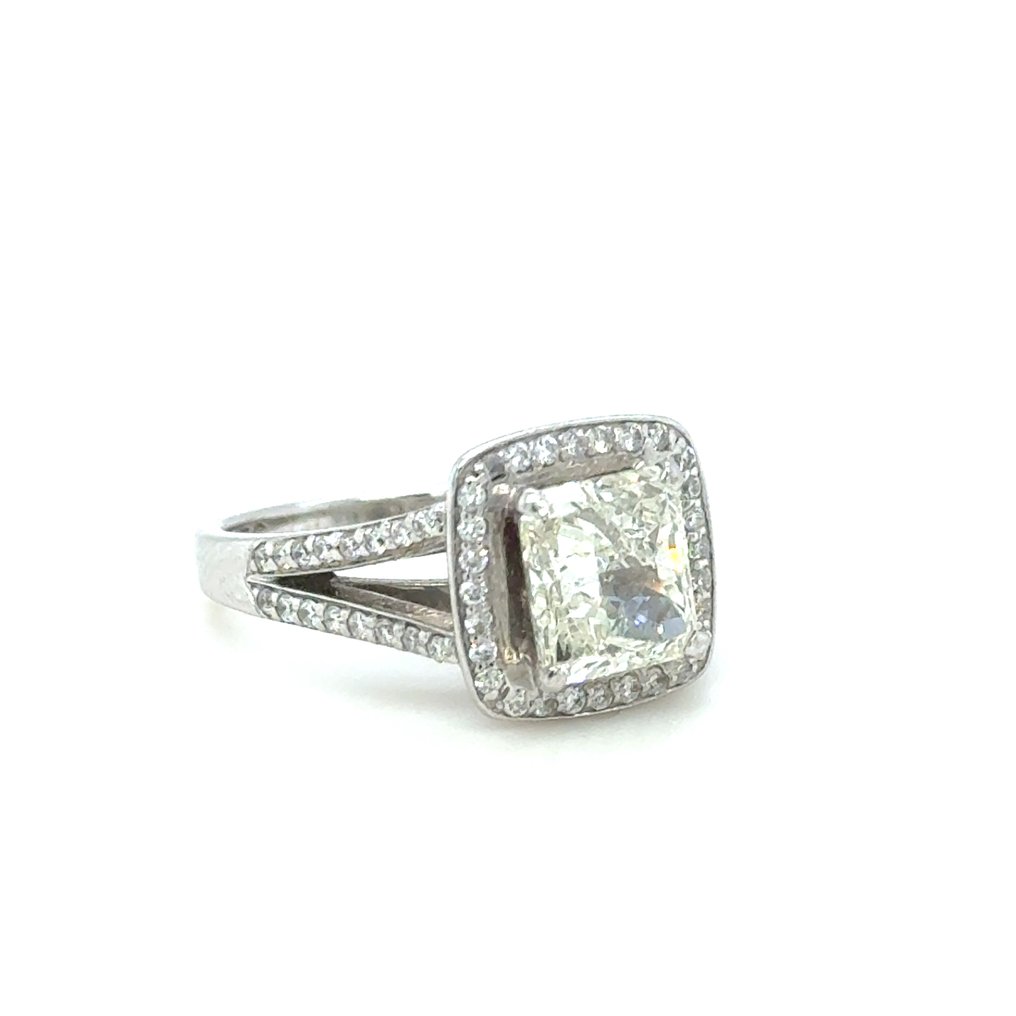 戒指 - 18K包金 白金 -  3.22ct. tw. 钻石 (天然) - 钻石 #3.2