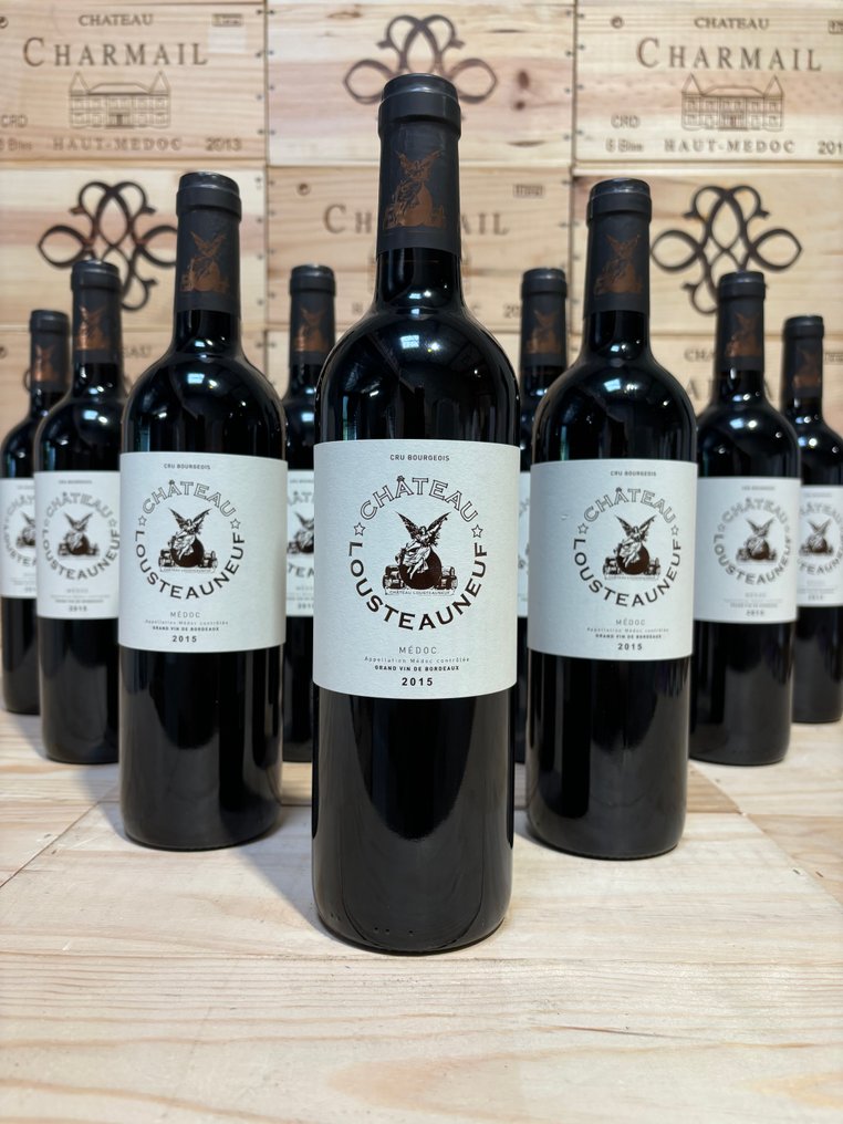 2015 Château Lousteauneuf - Haut-Médoc Cru Bourgeois - 12 Flaskor (0,75L) #1.0
