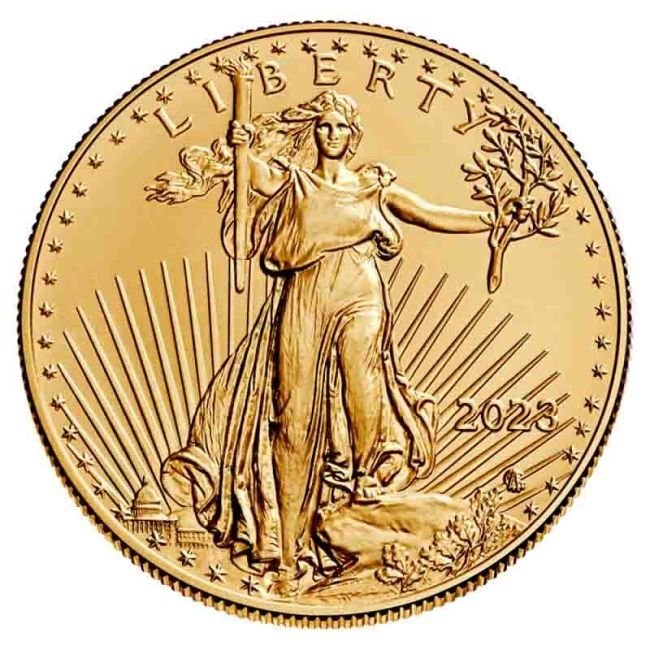 États-Unis. 25 Dollars 1/2 oz $25 USD American Gold Eagle Coin (Random year) #1.0
