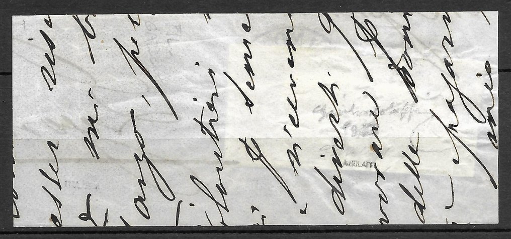 State Italiene Antice - Sardinia 1855 - Effigie de Vittorio Emanuele II în relief, 5c verde smarald. Certificat Manzoni în stare excelentă. - Sassone. n. 13d #3.2