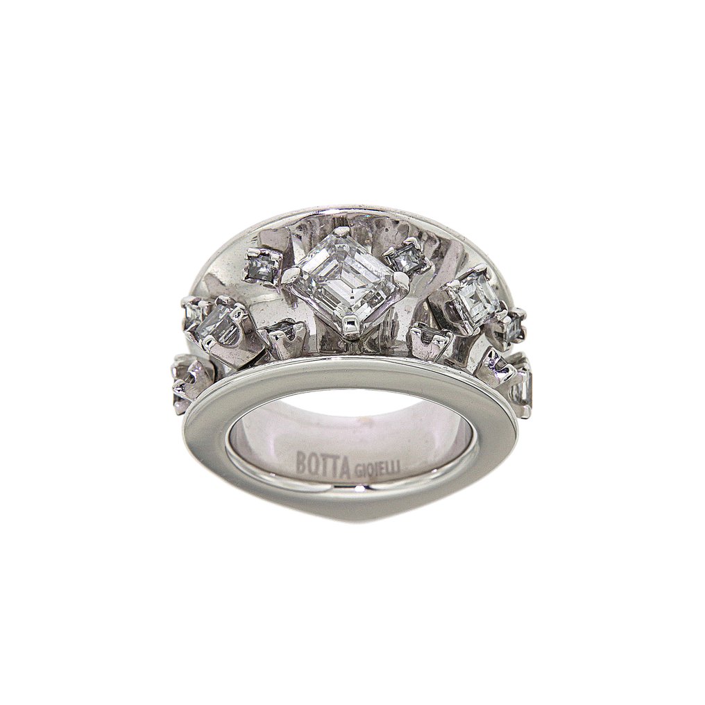 Βραδινό δαχτυλίδι - 18 καράτια Λευκός χρυσός - 2.74ct. tw. Διαμάντι (Φυσικό) - Διαμάντι #1.0