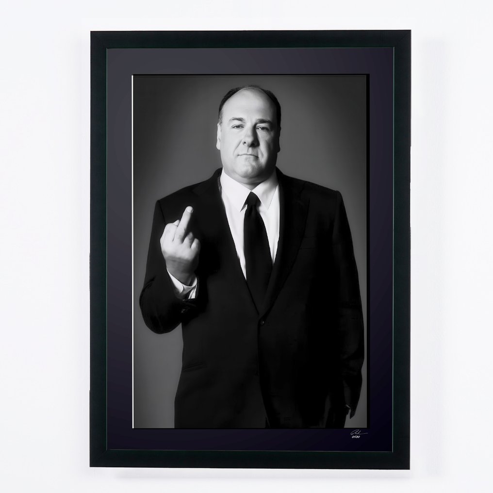 James Gandolfini - The Sopranos - Fine Art Photography - Luxury Wooden Frame 70X50 cm - Limited Edition 03 of 30 - Serial 20115 - Original Certificate (COA), Hologram - 100% New. Shipping Reduction from 3 items #3.2